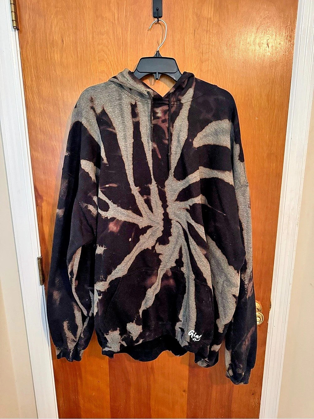 Giant Hoodies Black Bleach Giant Hoodie Black & Gray